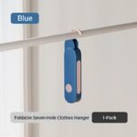 Foldable Seven-Hole Clothes	 Hanger Travel Business Traveling Portable Hotel Plastic Hanger - Image 7