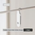 Foldable Seven-Hole Clothes	 Hanger Travel Business Traveling Portable Hotel Plastic Hanger - Image 8